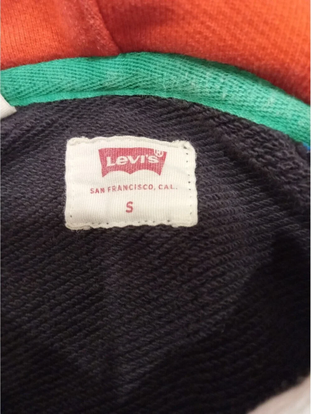 Levis LEGO Hoodie Mens Small Colorblock Relaxed Baseplate Patch Multi Color S
